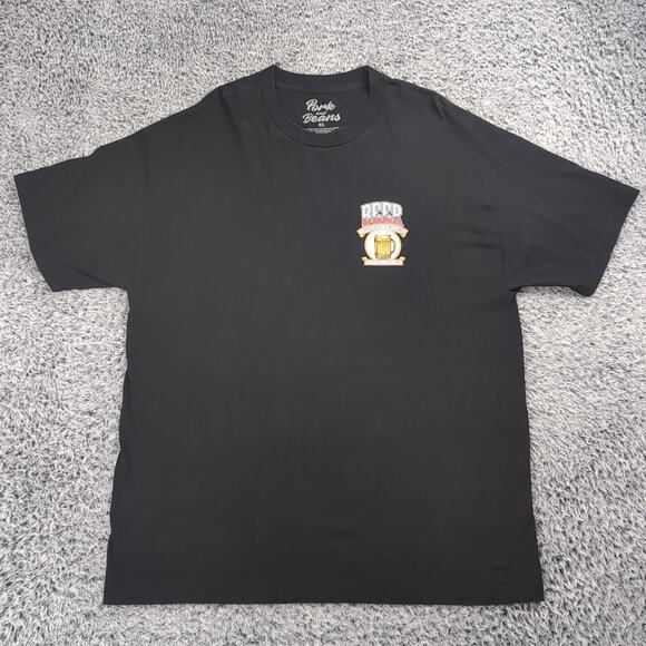 Pork and Beans Shirt Adult Extra Large Black Funny Beer Turning Nickels to Dimes - Picture 1 of 6
